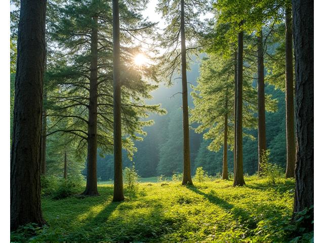 Tvariai auginamas miškas su jaunu medelynu